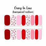 Crazy In Love Nail Wraps 100% Nail Polish Stickers Nail Strips