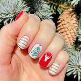 Christmas At The Cabin Nail Wraps 100% Nail Polish Stickers Nail Strips