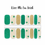 Kiss Me I'm Irish Nail Wraps 100% Nail Polish Stickers Nail Strips