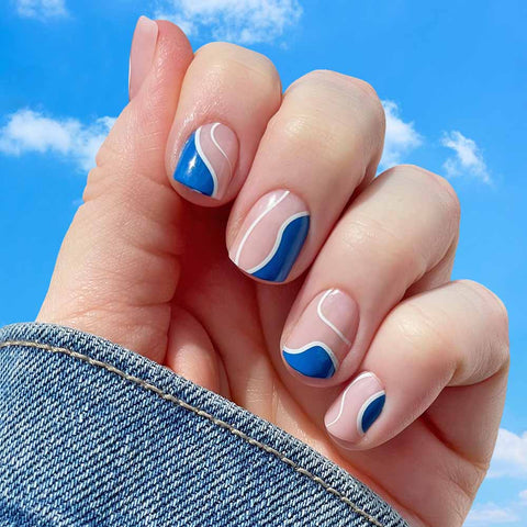 Tangled Up In Blue Press-On Nails