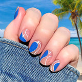 Twisted Up In Blue Nail Wraps 100% Nail Polish Stickers Nail Strips