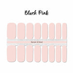 Solid blush pink nail wrap nail design. 