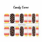 Candy Corns Nail Wraps 100% Nail Polish Stickers Nail Strips