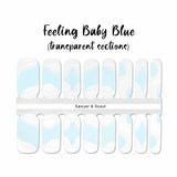 Baby blue curves with a thin white border on transparent background nail wrap nail design