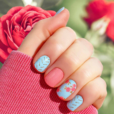 Floral Chic Nail Wraps 100% Nail Polish Stickers Nail Strips