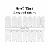 White hearts on a transparent background nail wrap nail designs