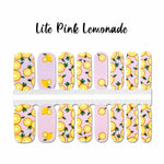 Lemon slices on a light pink background nail wrap nail designs
