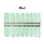 Solid light green mint nail wrap nail designs