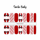 Santa Baby Nail Wraps 100% Nail Polish Stickers Nail Strips