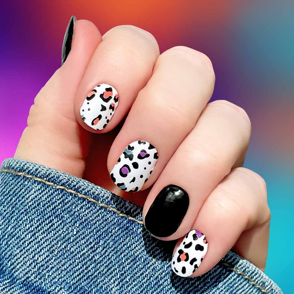 Black and Leopard Print Long Press On Nails – Get Pressed with Jess